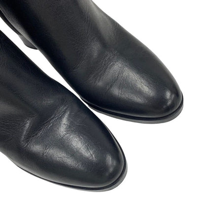 Celine Boots Short Boots Shoes Leather Black Gold Triomphe