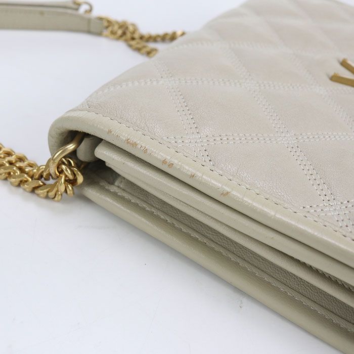 Saint Laurent Cassandra 585031 Chain Wallet Leather Women