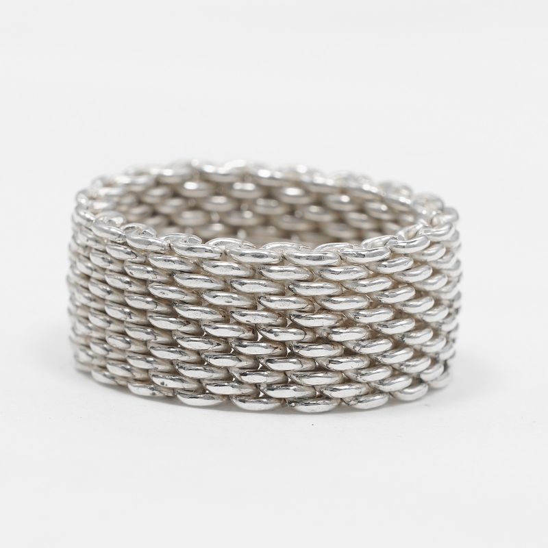 Tiffany & Co Somerset Silver 925 Size 13 Ladies 8.6g Ring