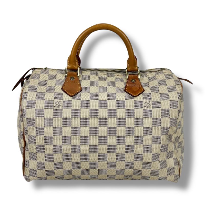 Louis Vuitton Handbag Damier Azure Speedy 30 Mini Boston Bag White Ivory Beige