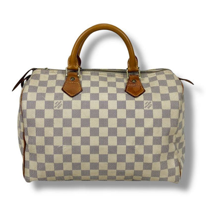 Louis Vuitton Handbag Damier Azure Speedy 30 Mini Boston Bag White Ivory Beige