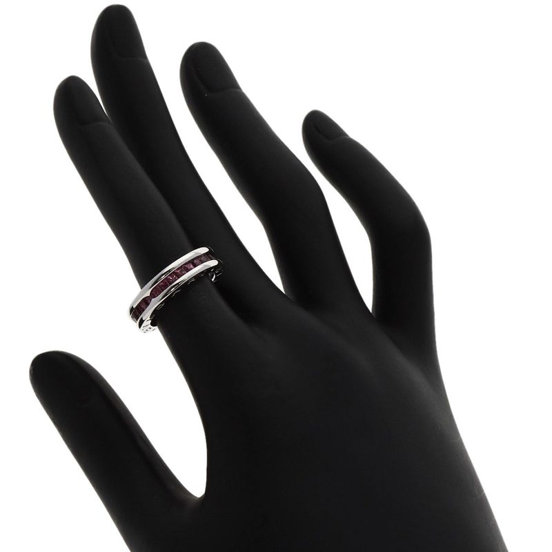 Bvlgari Bulgari B-zero1 1 Band Garnet #48 Ring 18K White Gold Ladies
