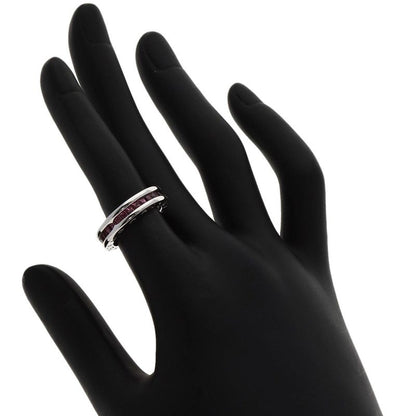 Bvlgari Bulgari B-zero1 1 Band Garnet #48 Ring 18K White Gold Ladies