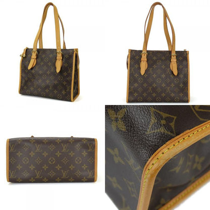 Louis Vuitton Tote Bag Popincourt O M40007 Monogram Nubuck Brown Gold Hardware