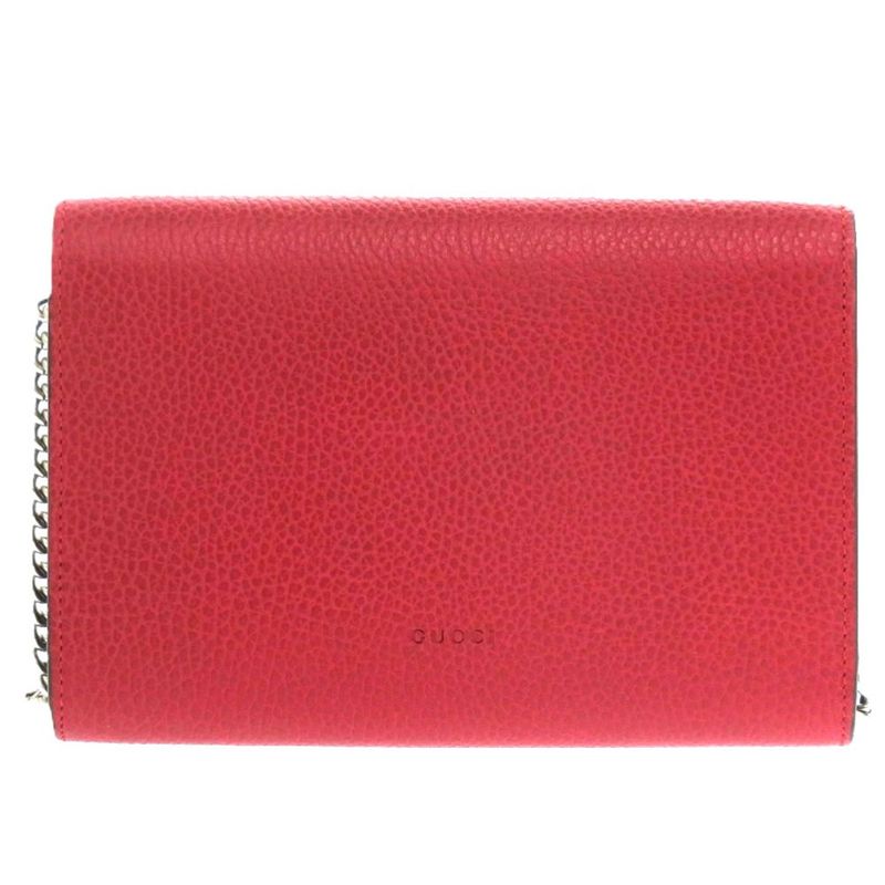 Gucci Dionysus 746056 Long Wallet Leather Red 0671 Red Chain Wallet Gucci