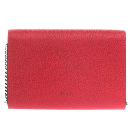 Gucci Dionysus 746056 Long Wallet Leather Red 0671 Red Chain Wallet Gucci