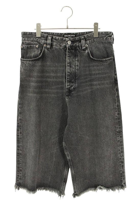 Balenciaga 657621 Tbp47 Cut-off Denim Half Pants Men's XS