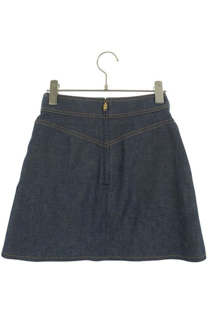 Celine 25SS Rj0330842 Trapeze Denim Mini Skirt Women's 25