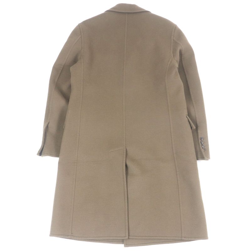 Hermes 19AW 100% Cashmere Long Coat Chester Coat Brown 48 With Hangers Made In