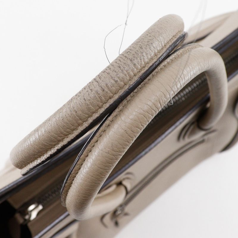 Celine Luggage Micro Shopper Leather Beige Women's Handbag