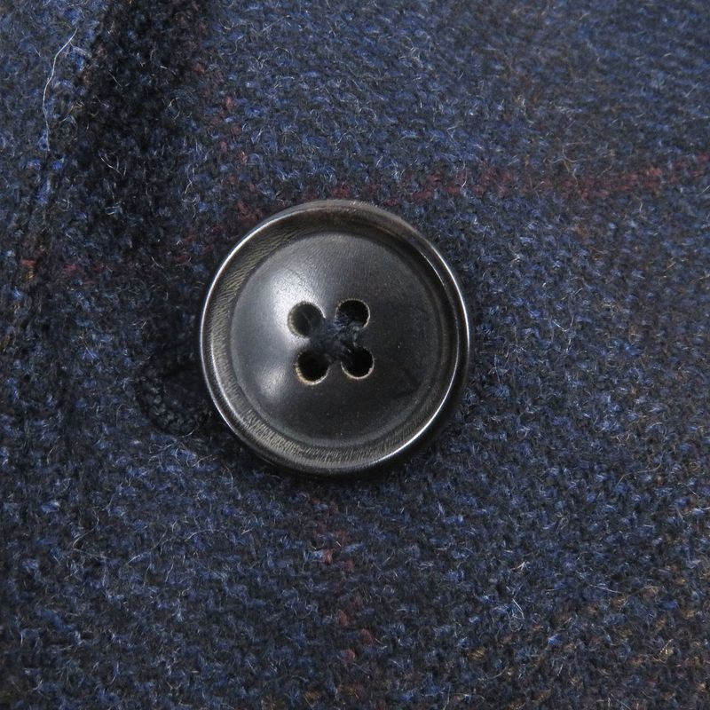 Hermes 100% Cashmere Window Pen Single Ancon Jacket Tailored Jacket Navy 46