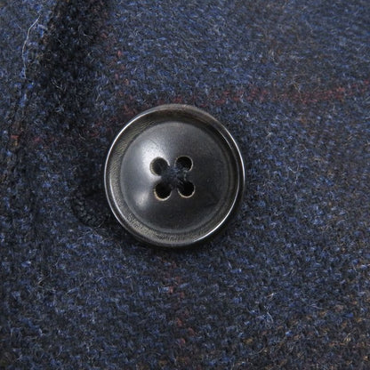 Hermes 100% Cashmere Window Pen Single Ancon Jacket Tailored Jacket Navy 46