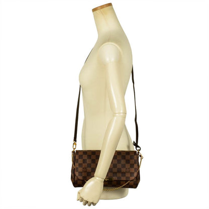 Louis Vuitton Favorite MM Shoulder Bag Damier Ebène N41129