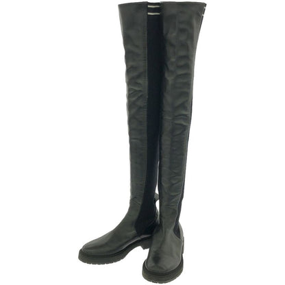 Fendi 17aw Knee-High Long Knit Boots Black 37