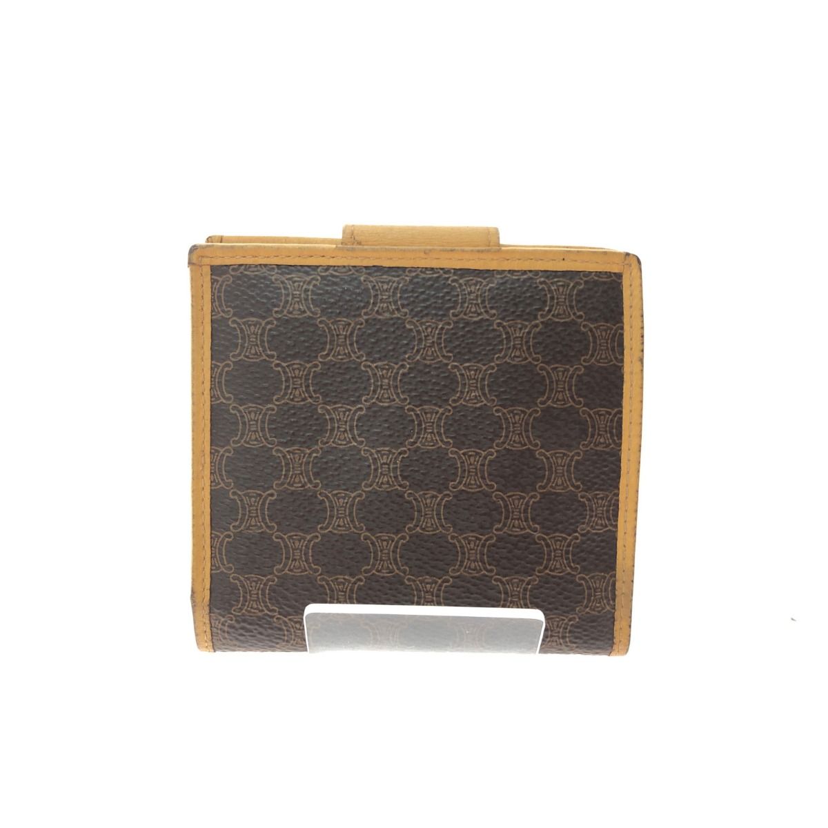 Celine Women's Bifold Wallet Compact Wallet Macadam Brown