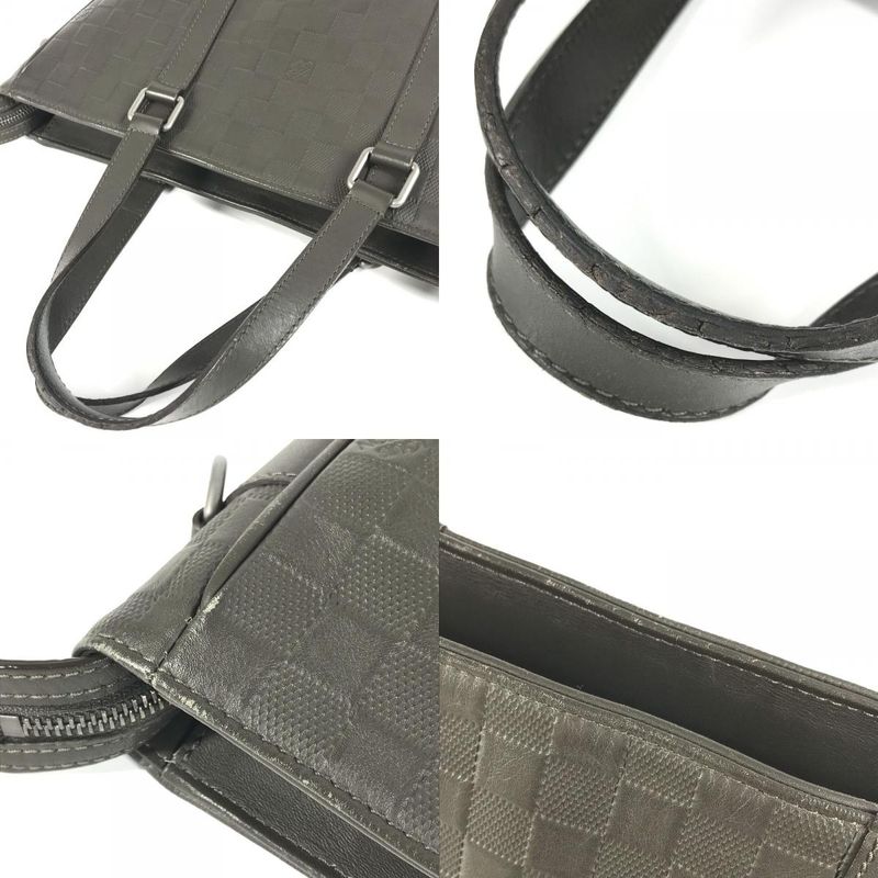 Louis Vuitton Handbag Tadao PM N41270 Damier Infini Leather Meteor Brown