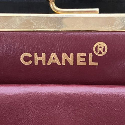 Chanel Handbag Lamb Leather Lamb Leather Clasp V-stitching Black