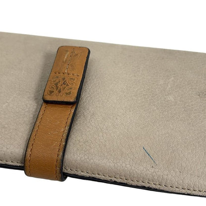 Loewe Long Wallet - Gray Beige And Light Brown Leather