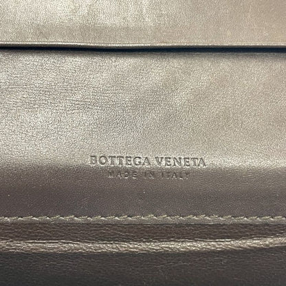 Bottega Veneta Leather Intrecciato Long Wallet Brown 372886 Long