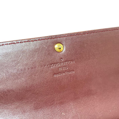 Louis Vuitton Monogram Vernis Portefeuille Sarah NM M91521 Rouge Fauviste