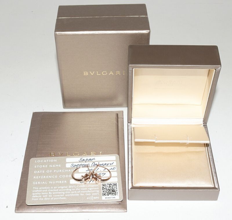 Bulgari Earrings 18K Pink Gold Bzero1 Element Earrings Hoop Earrings 355007