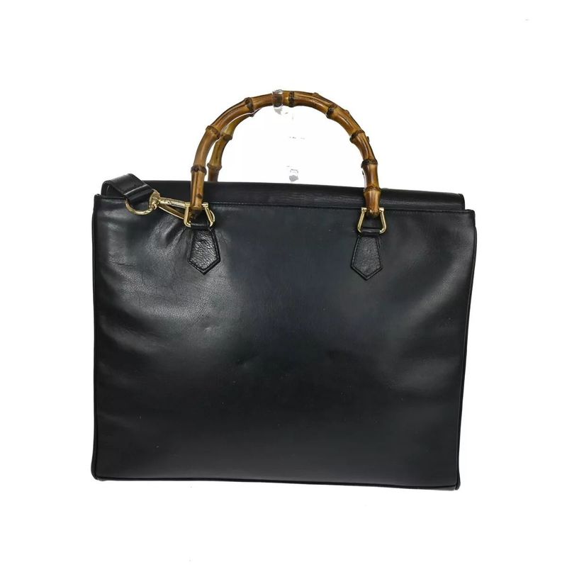 Gucci Bamboo Handbag Shoulder Bag Leather 01bs174