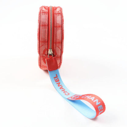 CHANEL 6859809 New Travel Line Nylon Round Shape Round Pouch Red With Box Made