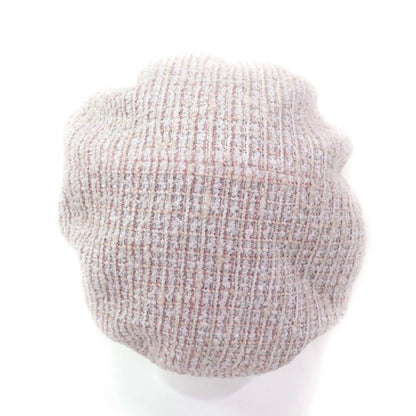 CHANEL 2024 24P Tweed Casket With Coco Mark Hardware Hat Pink L Made In Italy