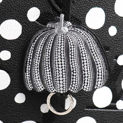 Louis Vuitton On The Go MM Yayoi Kusama Tote Bag Empreinte Black White M46389