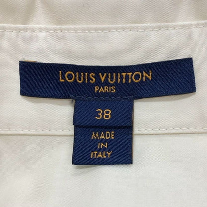 Louis Vuitton Dress Cotton Beige Black Red Scarf Safari Shirt Logo