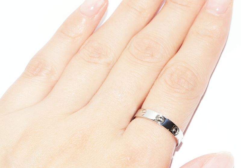 Cartier Ring Pt950 Love Ring Small Model Mini Love Ring B40853