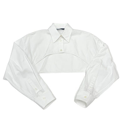 Prada Poplin Dress Cotton White Triangle Logo Set Suit