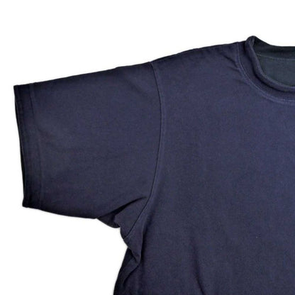 Balenciaga Reversible T-shirt FBI L Size 681467 Navy-black Men's