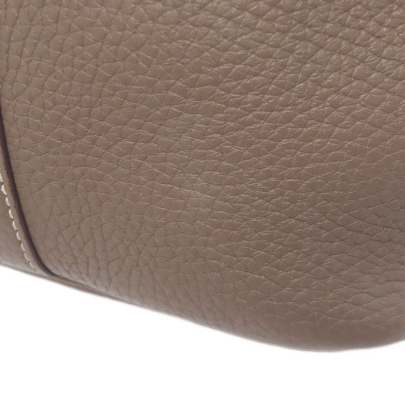 Hermes Picotin Lock MM Etope Silver Hardware Handbag Taurillon Women