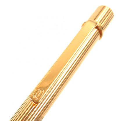 Cartier Must De Cartier Ballpoint Pen With Stripes Engraved Logo Twist Closure