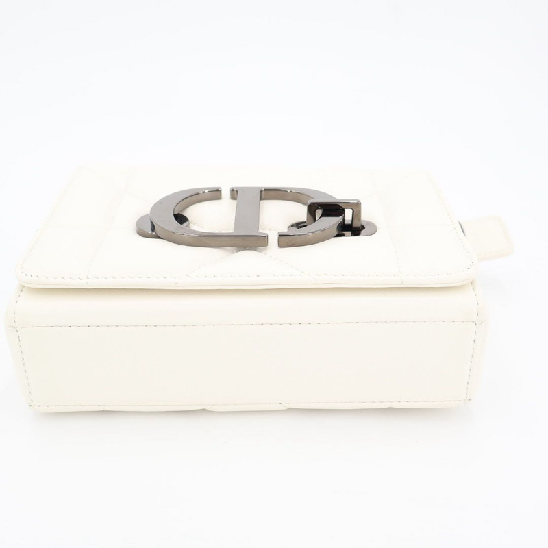 Christian DIOR Caro Chain Shoulder White Bag