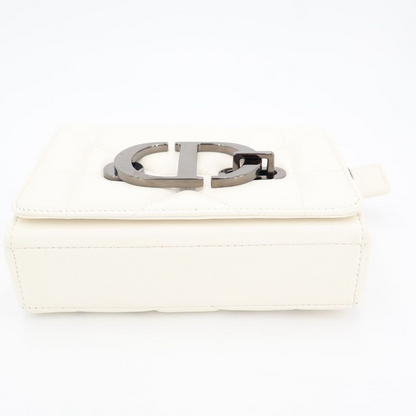 Christian DIOR Caro Chain Shoulder White Bag