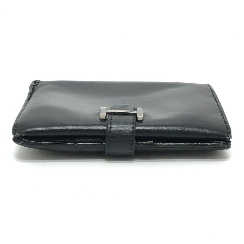 Hermes Bifold Wallet Bearn Compact Box Calf Black
