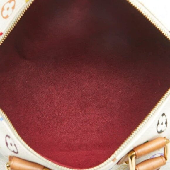 Louis Vuitton Multicolor Speedy 30 Monogram Sac Hand Bag White Gold