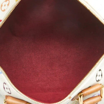 Louis Vuitton Multicolor Speedy 30 Monogram Sac Hand Bag White Gold