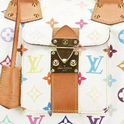 Louis Vuitton Multicolor Speedy 30 Monogram Sac Hand Bag White Gold