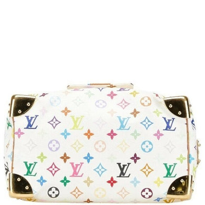 Louis Vuitton Multicolor Speedy 30 Monogram Sac Hand Bag White Gold