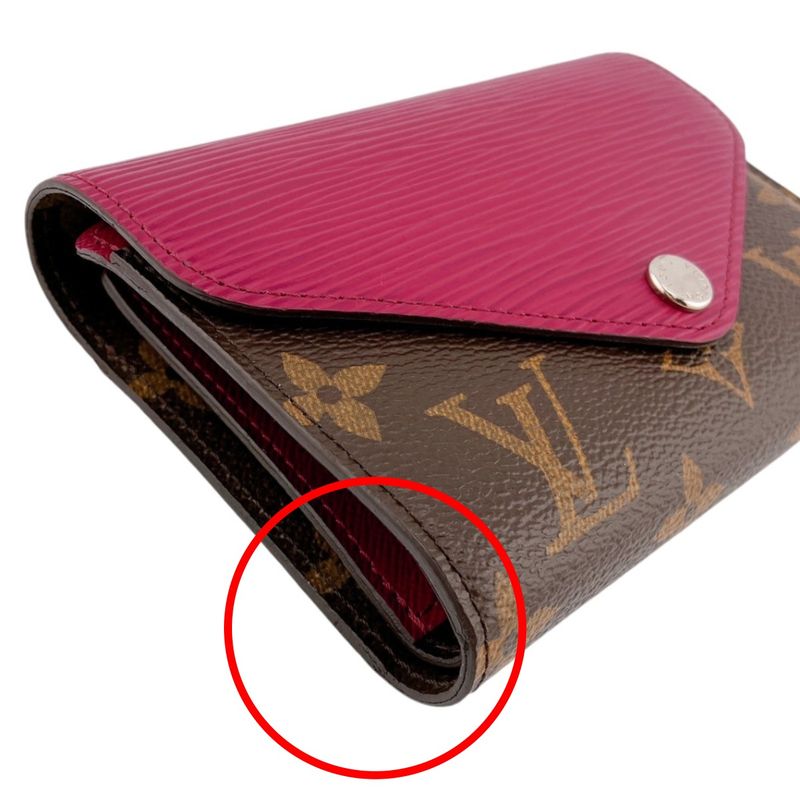 Louis Vuitton M60494 Monogram Portefeuille Marillet Compact Trifold Wallet With