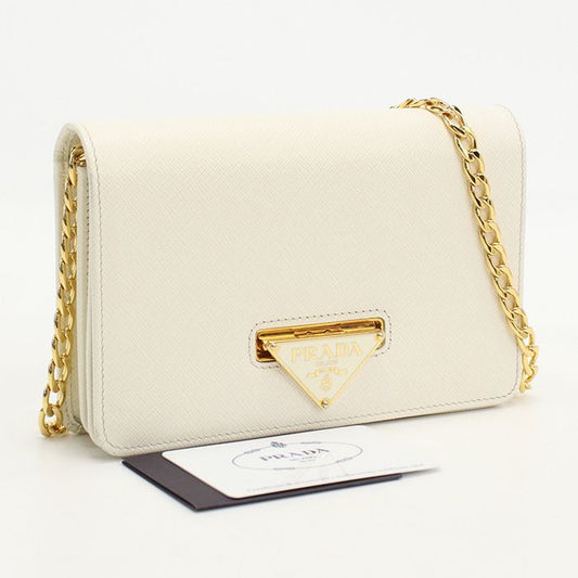 Prada 1bp006 Chain Wallet Saffiano LUX Saffiano Leather Women