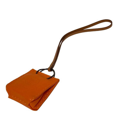 Hermes Key Holder (charm ) Sac Oranje Foux And Gold