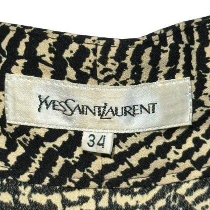 Yves Saint Laurent Open-Collar All-Over Print Blouse Open-Collar All-Over Print