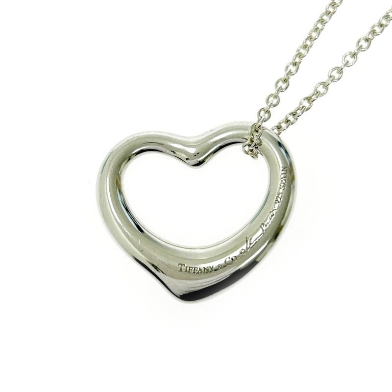 Tiffany & Co Tiffany & Co Silver Elsa Peretti Open Heart Necklace 6.8g 925