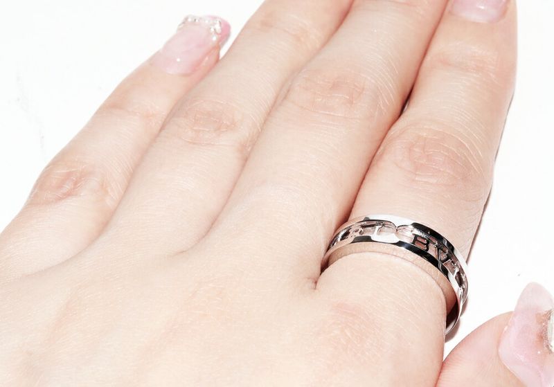 Bulgari Ring 18K White Gold Bzero1 Ring Open Work Logo Spiral 359378