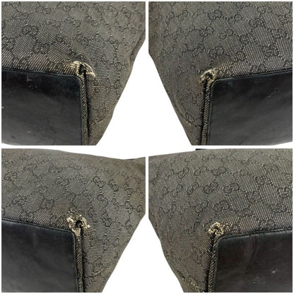 Gucci Mini Tote Bag GG Canvas Black Shoulder