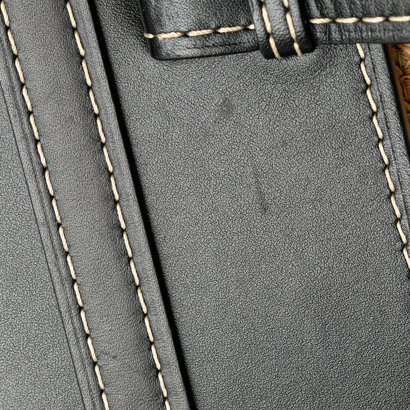 Loewe Anagram Gate Top Handle Small Handbag Shoulder Bag 2WAY Black Beige